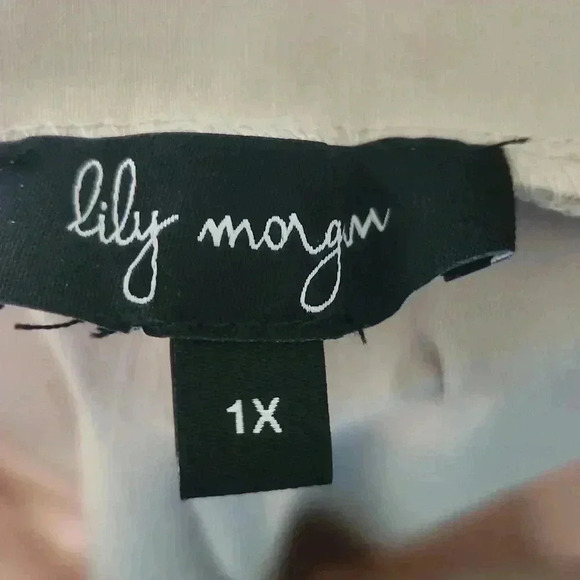 Women's  Lily Morgan Plus Size Stretchy Beige Dress Shorts - Size 1x - Picture 9 of 9